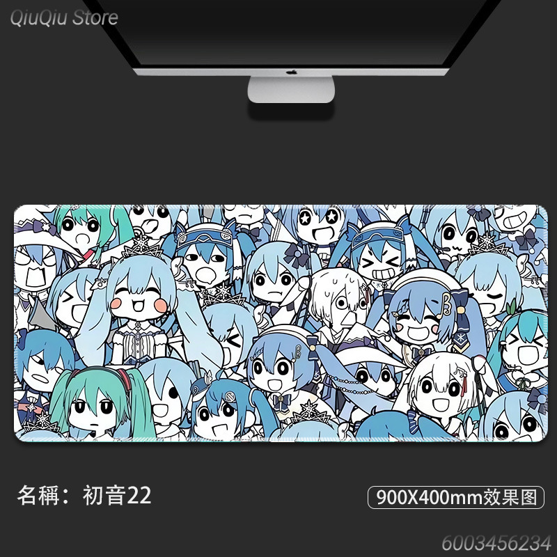 Keyboard Mouse Bundle Gaming - Hatsune Miku Anime Gaming-Mauspad Schreibtischunterlage Rutschfeste