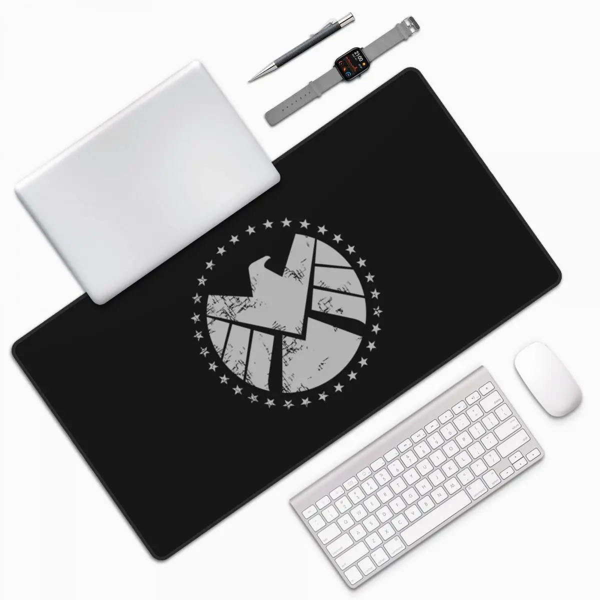 Gaming Keyboard Training - Shield Agent Training Großes Mauspad, Computertastatur-Mausmatte,