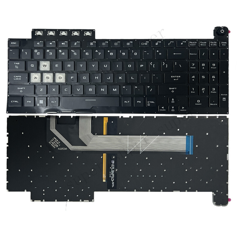 Keyboard Gaming Black - S++ Schwarze US-Tastatur mit Hintergrundbeleuchtung für