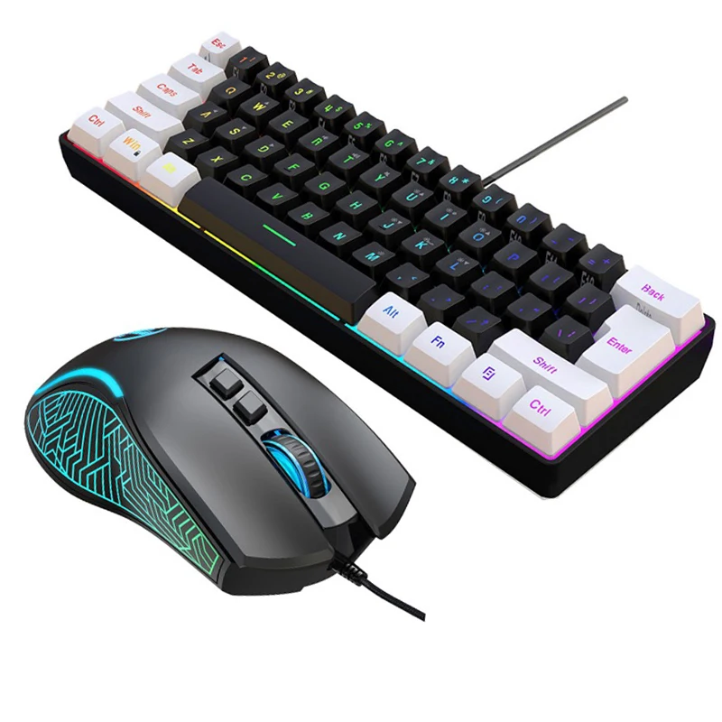 Gaming Keyboard Ergonomics - Tastatur und Maus 60% Computer-Gaming-Kombi-Set PC