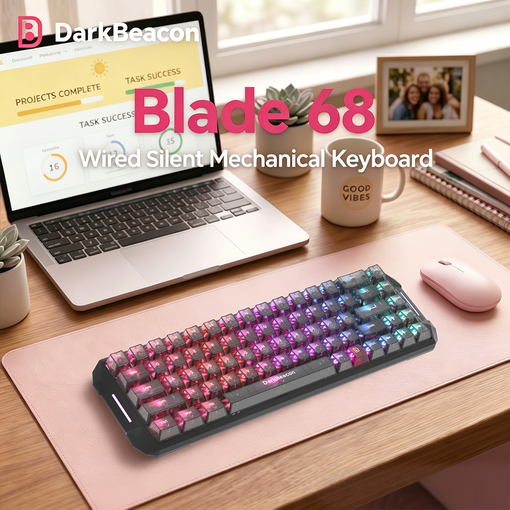 Gaming Keyboard That Is Quiet - DarkBeacon Blade 68 Kabelgebundene, leise mechanische