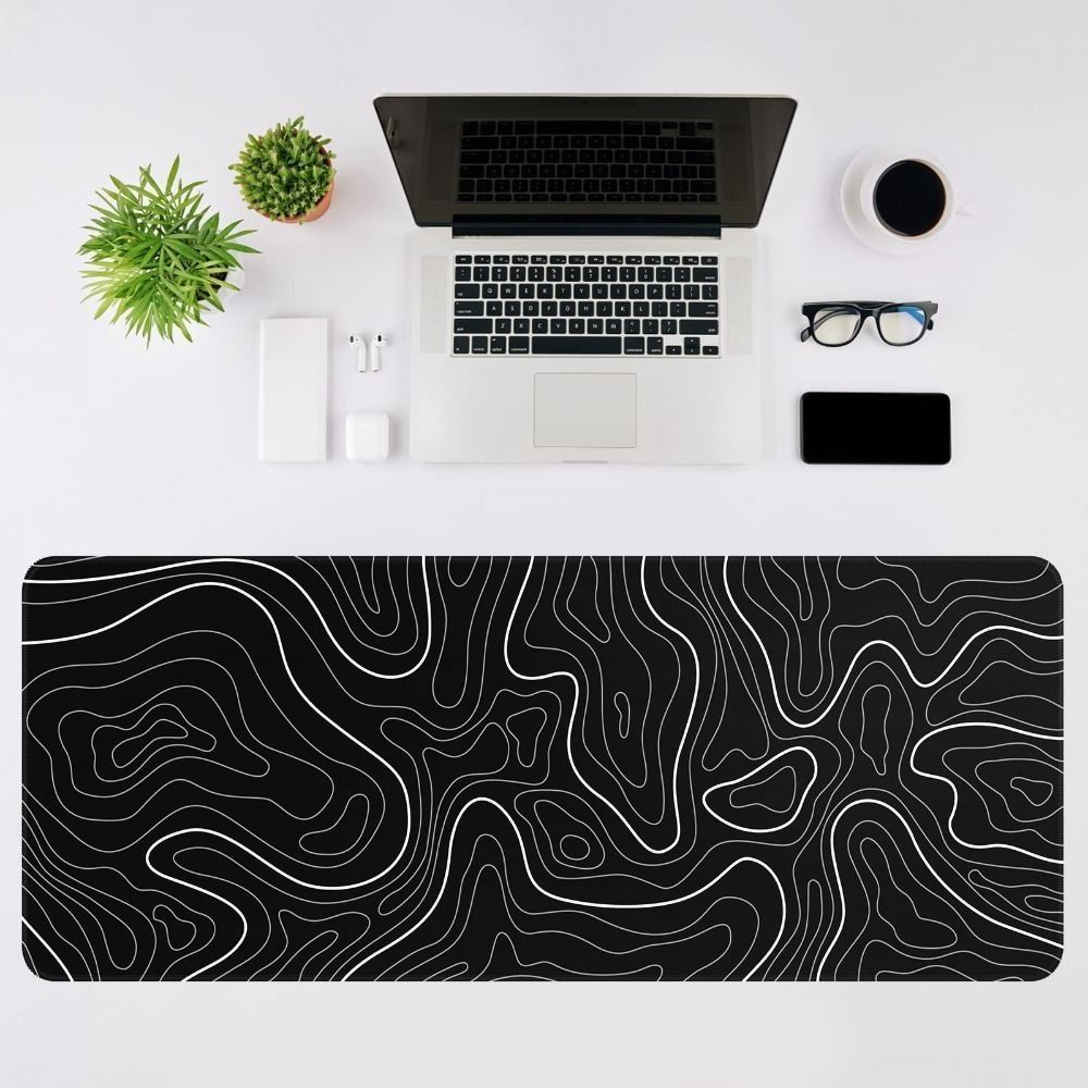 Gaming Keyboard And Mouse Pad - Professionelles Gaming-Mauspad in Topographischer Form Rutschfest