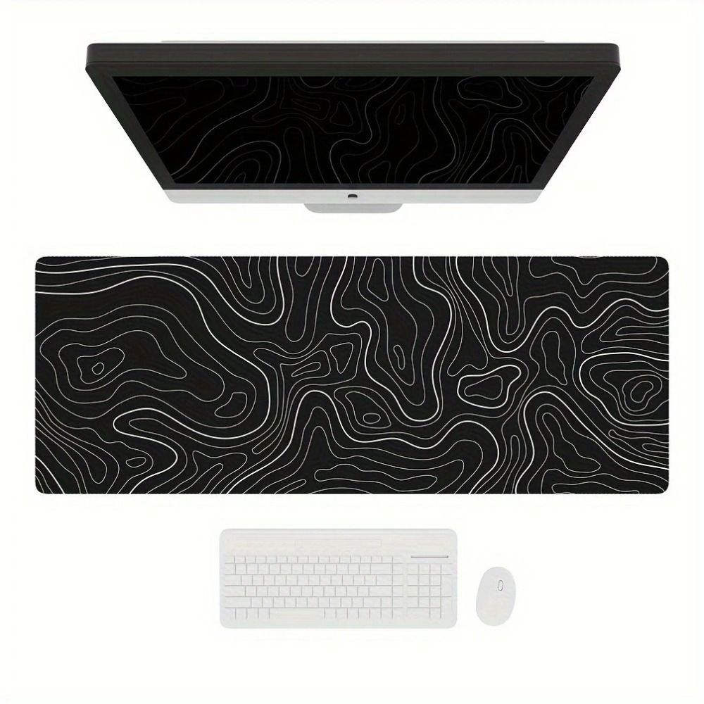 Gaming Keyboard And Mouse Pad - Professionelles Gaming-Mauspad in Topographischer Form Rutschfest