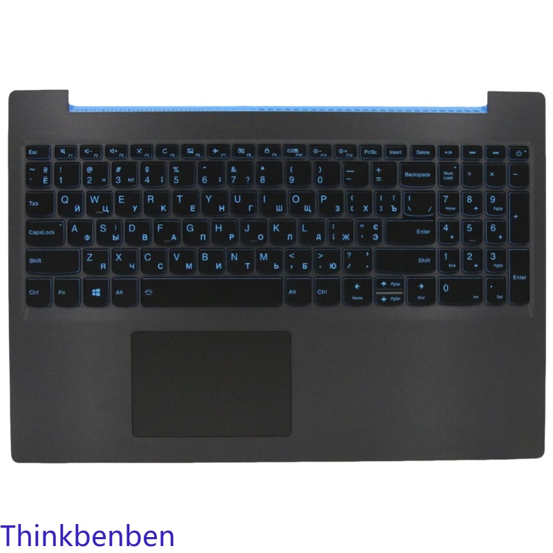 Gaming Keyboard Top - UKR Ukrainische Schwarze Tastatur-Obergehäuse-Handballenauflage für Lenovo