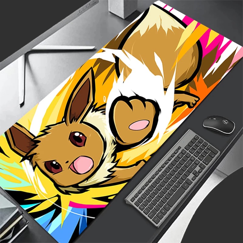 Gaming Keyboard Top - P-Pokemon Eevee Anime Gaming-Mauspad, erweiterte rutschfeste