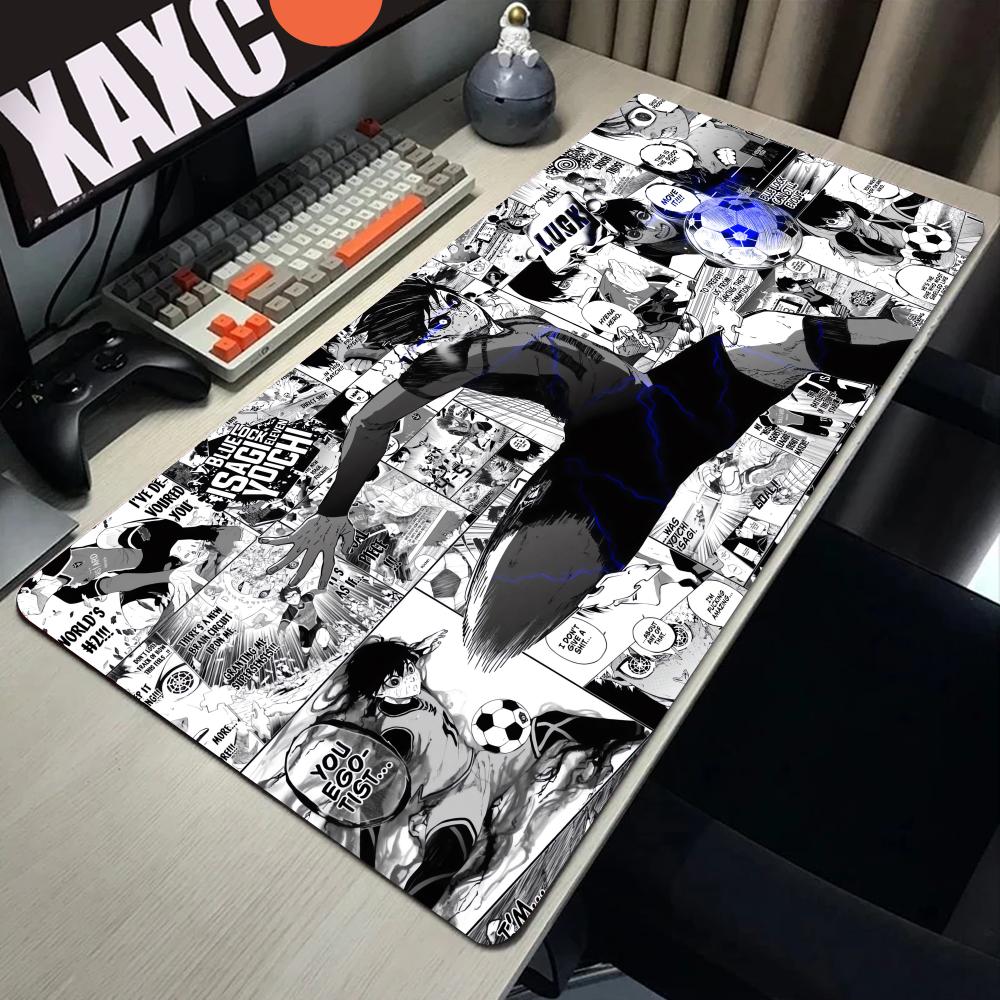 Gaming Keyboard Blue - Schwarz-weißes Anime-Mauspad, PC XXL, Gamer-Schrank, Mauspad,