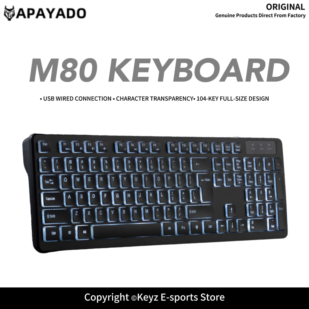 Gaming Keyboard That Is Quiet - Kabelgebundene USB-Gaming-Tastatur, ultradünne Schokoladen-Tastenkappen, farbenfrohe LED-Hintergrundbeleuchtung,