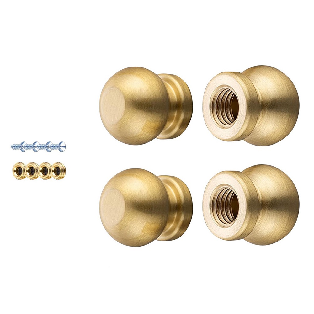 Stabilizer Screw In - 4 Stück Messing-Schneidebrettfüße mit Schrauben für