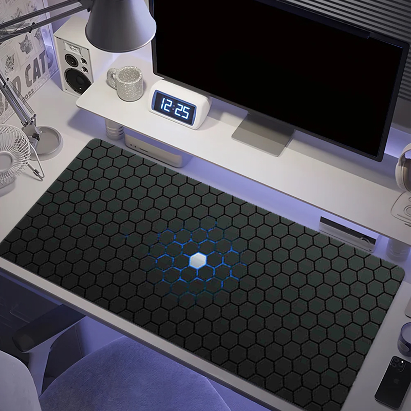Gaming Keyboard And Mouse Pad - Hexagon großes Gaming-Mauspad, rechteckig, XXL, 900