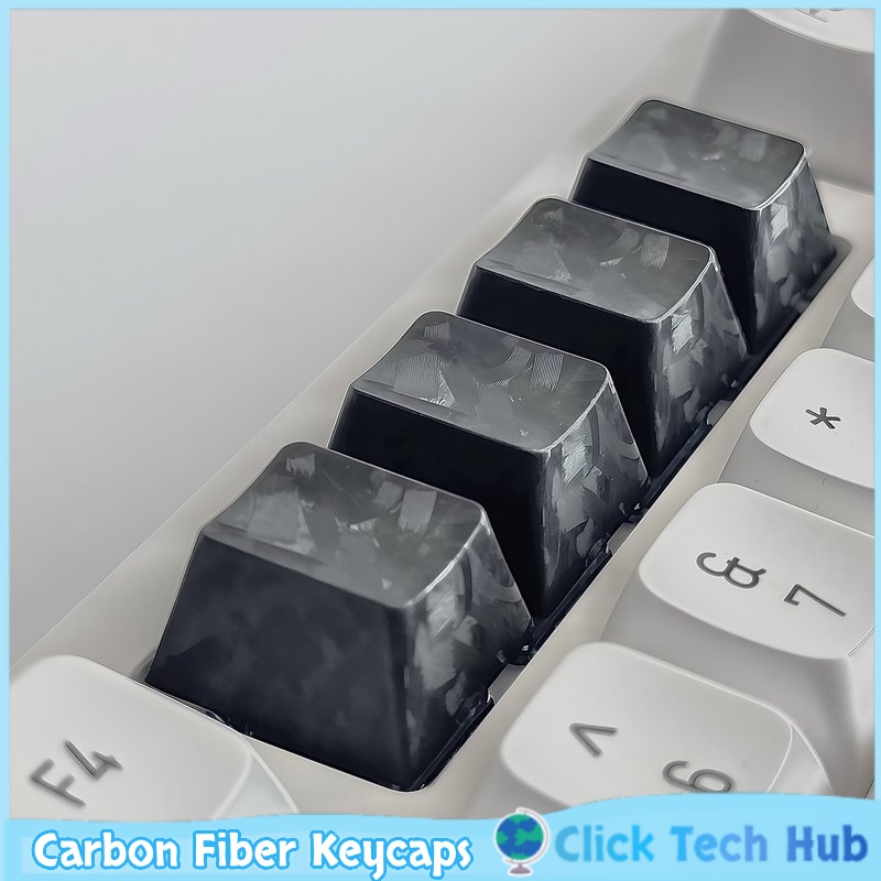 Keyboard Gaming Black - Schwarze Carbonfaser-Tastenkappen, 1 Stück, Esc Wasd