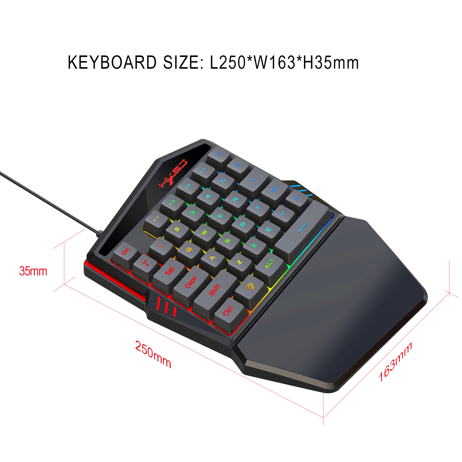 HXSJ V100 V100-2 35 Schlüssel  – Gaming Keyboard Half Bewertung und Preis