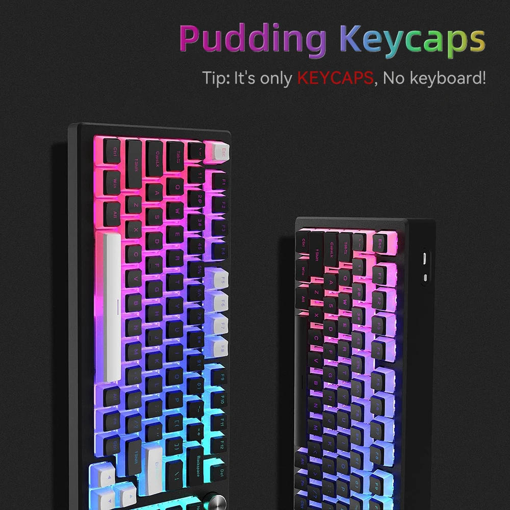 Neue Pudding-PBT-Tastenkappen, – Gaming Keyboard Half Bewertung und Preis