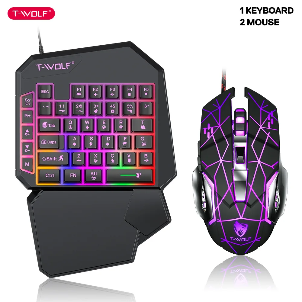 T-WOLF TF900 Einhand-Tastatur- – Gaming Keyboard Hand Bewertung und Preis