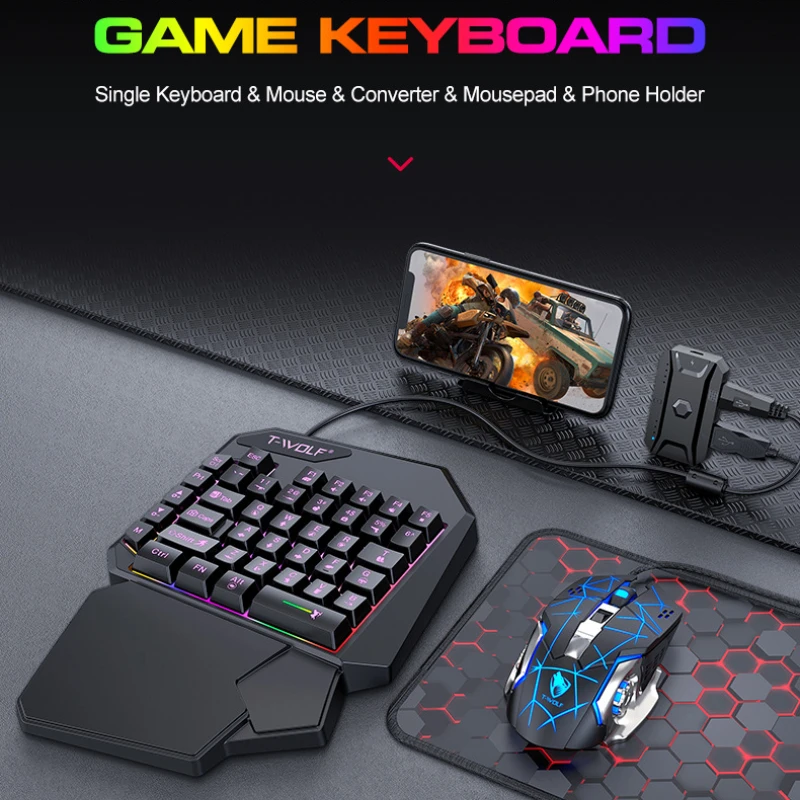 T-WOLF TF900 Einhand-Tastatur- – Gaming Keyboard Hand Bewertung und Preis