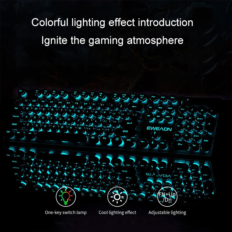 EWEADN Schreibmaschinen-Gaming – Gaming Keyboard Blue Bewertung und Preis