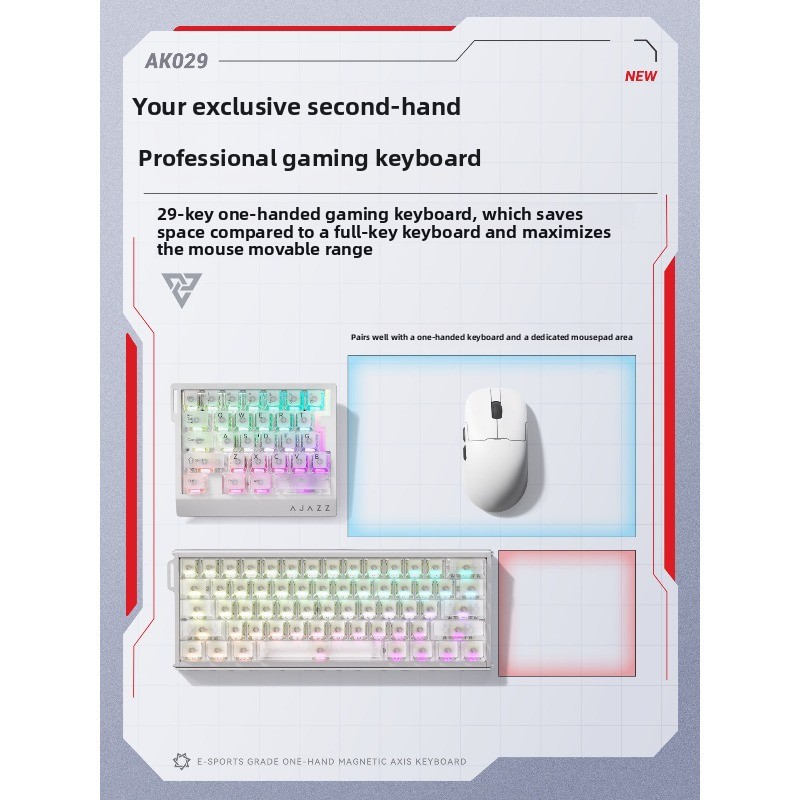 Ajazz AK029 Magnetische Schalt – Gaming Keyboard Hand Bewertung und Preis