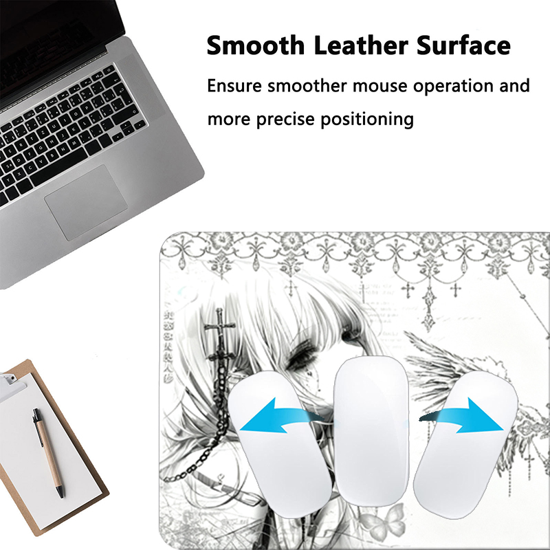 Leder-Mauspad Schwarz Weiß Ani – Gaming Keyboard And Mouse Pad Bewertung und Preis