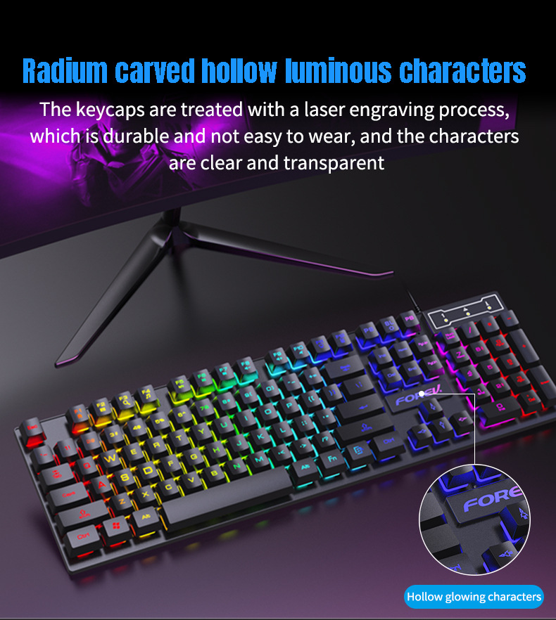 104-Tasten Mechanische Gaming- – Keyboard Mouse Bundle Gaming Bewertung und Preis